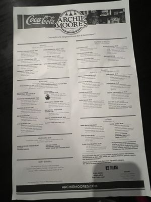 Menu photo 6 Archie Moore's Wallingford, CT