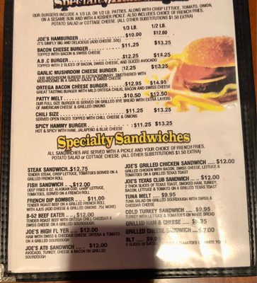 Menu photo 1 Joe's Bar & Grill Riverside, CA Menu photo 1 Joe's Bar & Grill Riverside, CA