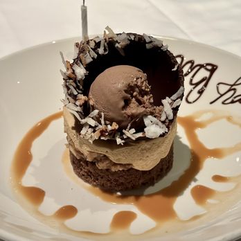 Canoe - German chocolate cake  for the bday celebration - New American Near Me - Atlanta, Georgia