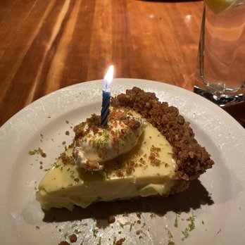 Hillstone Restaurant - Key lime pie for the birthday girl - New American Near Me - Phoenix, Arizona Hillstone Restaurant - Key lime pie for the birthday girl - New American Near Me - Phoenix, Arizona
