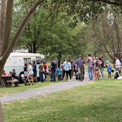 Sweetport Ice Cream Truck - 3/24/18. Saturday afternoon. Crawfest! Betty Virginia Park. Sweetport On site!! Huuuuuuuge well deserved, well earned line! Decadent. Yummy!