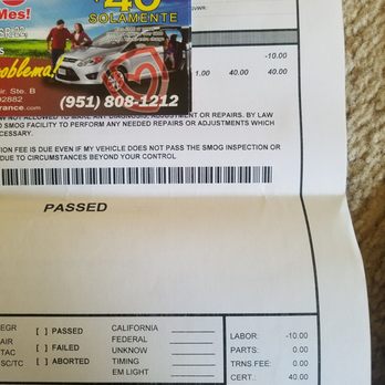 Circle City Smog Check - This is what was charged today. Full price. If I would have been with my mother we would have gone else where. Horrible business tactics. - Smog Check Stations Near Me - Corona, California Circle City Smog Check - This is what was charged today. Full price. If I would have been with my mother we would have gone else where. Horrible business tactics. - Smog Check Stations Near Me - Corona, California