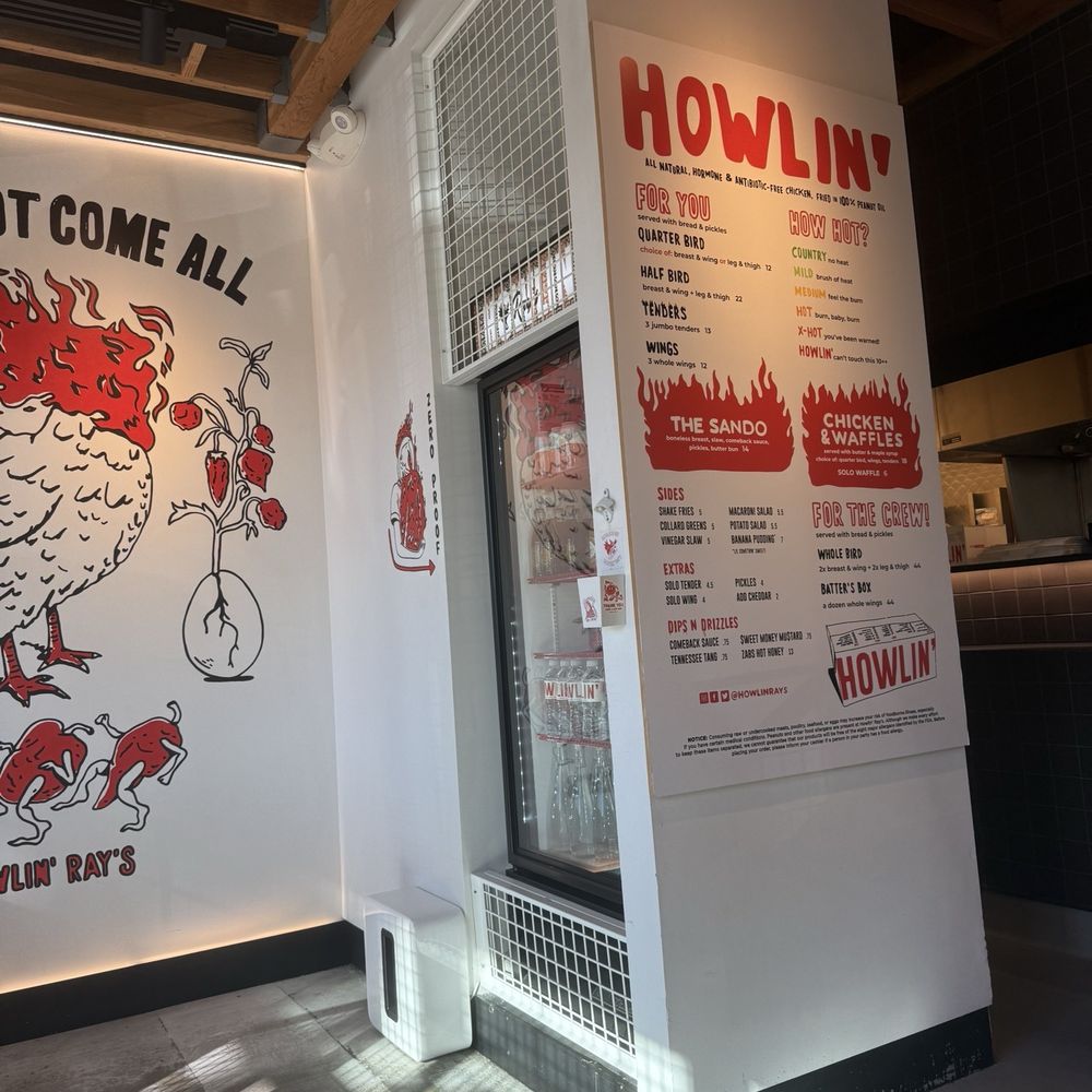 Howlin' Ray's - menu/inside - Southern Near Me - Pasadena, California