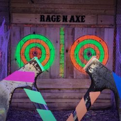 Rage N Axe - Glow & Throw, all October long.