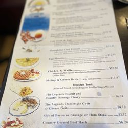 Legends Academy Cafe - The other side of the menu.