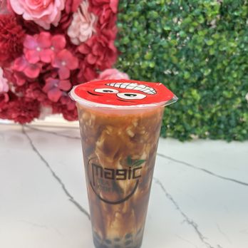 Magic Tea and Coffee - M2 - Tiger Boba Milk Tea - Yum!! - Bubble Tea Near Me - Tampa, Florida