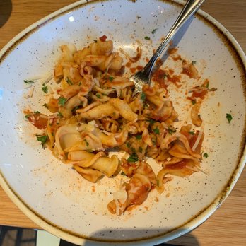 Pizzeria Testa - Campanelle Marinara Pasta had too much garnish. Service was excellent. Salad was average. - Pizza Near Me - Dallas, Texas Pizzeria Testa - Campanelle Marinara Pasta had too much garnish. Service was excellent. Salad was average. - Pizza Near Me - Dallas, Texas