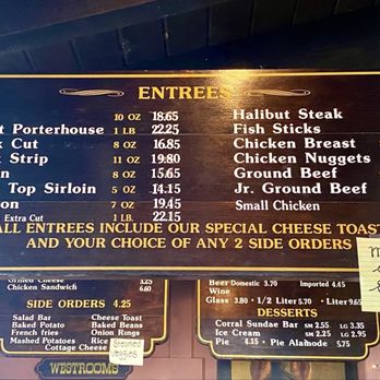 Steak Corral - Menu 1 - Steakhouses Near Me - Whittier, California