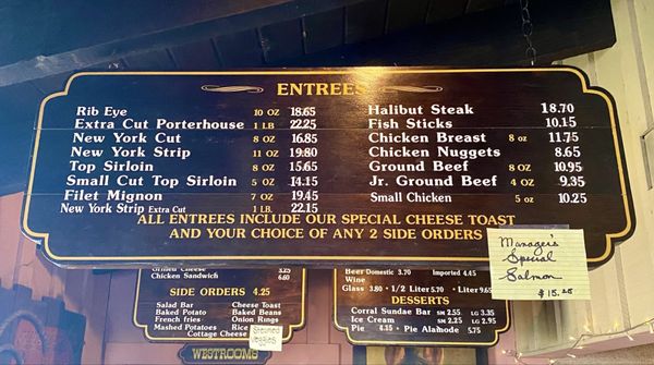 Menu photo 4 Steak Corral Whittier, CA
