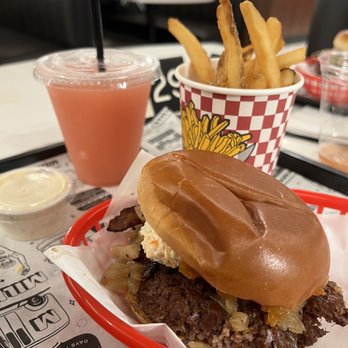 Milkman - Strawberry frose, fries, spicy burger - Burgers Near Me - Cincinnati, Ohio Milkman - Strawberry frose, fries, spicy burger - Burgers Near Me - Cincinnati, Ohio