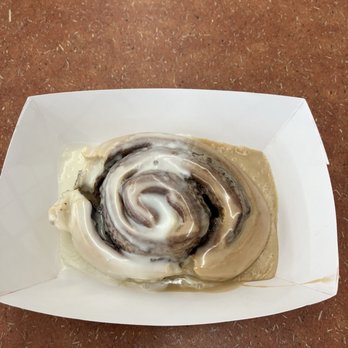 Proofed Bread - Sourdough cinnamon roll with regular and maple icing. - Bakeries Near Me