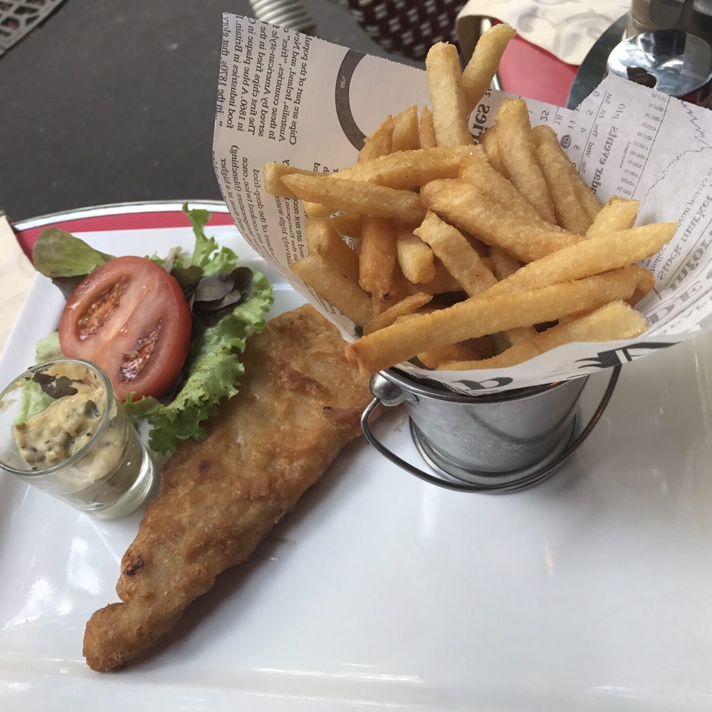 Café Beaujolais - My literally Fish and Chips - French Near Me - Paris, 75