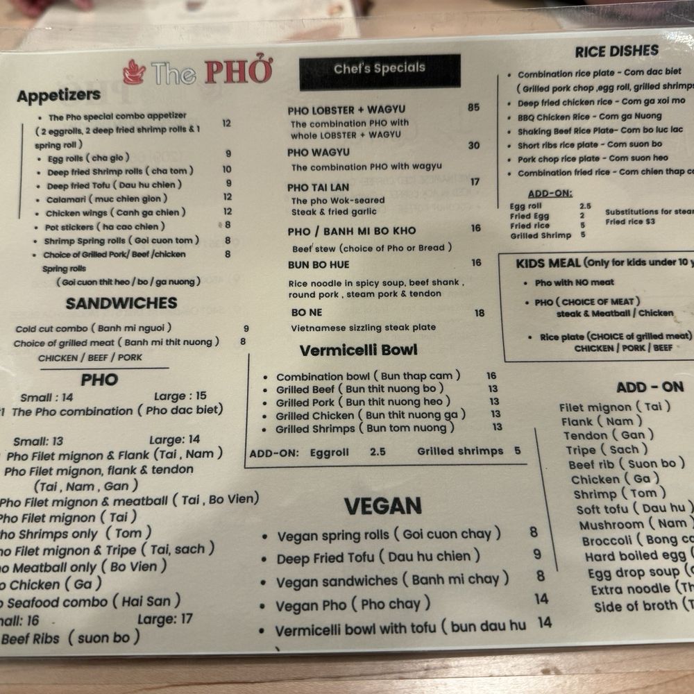 The Pho - Menu - Vietnamese Near Me - Manteca, California The Pho - Menu - Vietnamese Near Me - Manteca, California
