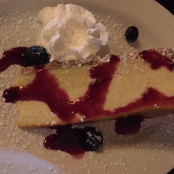 Bucatini - Zuppa Inglese (I think it's a vanilla bean cheesecake with a berry sauce. Very good!) - Italian Near Me - Edmonds, Washington Bucatini - Zuppa Inglese (I think it's a vanilla bean cheesecake with a berry sauce. Very good!) - Italian Near Me - Edmonds, Washington