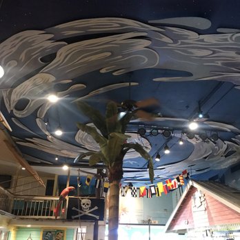 Margaritaville - Key West - Hurricane styled art on the ceiling - American Near Me - Key West, Florida
