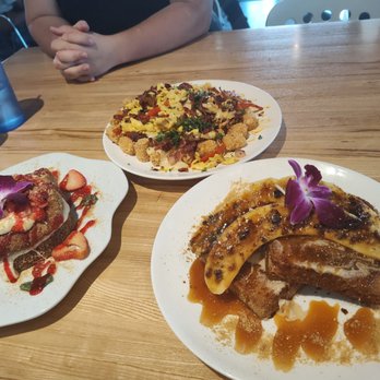 Toast 101 - Strawberry cheesecake and banana foster french toast and loaded tots. - Breakfast & Brunch Near Me - Tucson, Arizona Toast 101 - Strawberry cheesecake and banana foster french toast and loaded tots. - Breakfast & Brunch Near Me - Tucson, Arizona