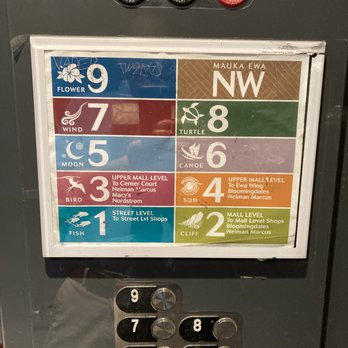 Ala Moana Center - Prompts on the elevator to help you remember where you parked - Shopping Centers Near Me - Honolulu, Hawaii Ala Moana Center - Prompts on the elevator to help you remember where you parked - Shopping Centers Near Me - Honolulu, Hawaii