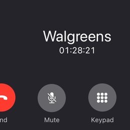 My car display, still on hold with Walgreens while sitting in the drive thru. My car display, still on hold with Walgreens while sitting in the drive thru.
