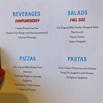 California Pizza Kitchen - Veterans Menu - Pizza Near Me - Temecula, California