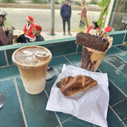 The dirty horchata latte and the gansito ice coffee The dirty horchata latte and the gansito ice coffee