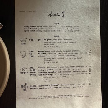Danbi - Menu - Korean Near Me - Los Angeles, California