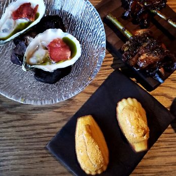 Hestia - Oysters, guanciale, uni cornbread - New American Near Me - Austin, Texas Hestia - Oysters, guanciale, uni cornbread - New American Near Me - Austin, Texas