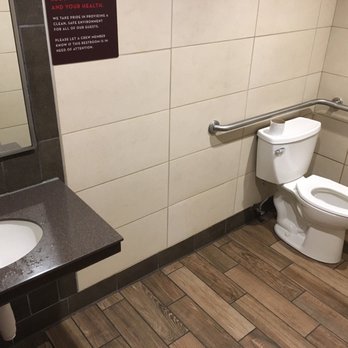 Wendy's - a toilet and sink in a public restroom - Burgers Near Me - South Hill, Virginia Wendy's - a toilet and sink in a public restroom - Burgers Near Me - South Hill, Virginia