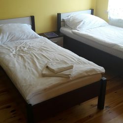 Tawerna Cicha Przystań - Letti singoli, le coperte sono "alla tedesca"