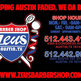 Zeus Barber Shop - Barbers Near Me - Austin, Texas Zeus Barber Shop - Barbers Near Me - Austin, Texas