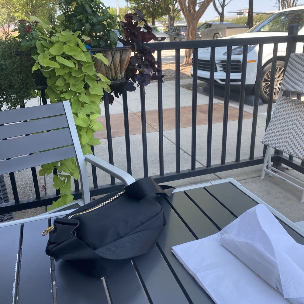 Eggsquisite Cafe - Sitting outside waiting for my breakfast - Breakfast & Brunch Near Me - Frisco, Texas