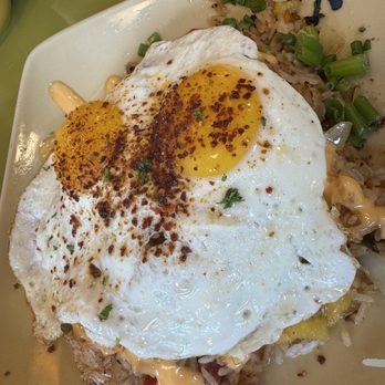 Snooze, an A.M. Eatery - Habanero Pork Belly Breakfast Fried Rice* - Breakfast & Brunch Near Me - Overland Park, Kansas Snooze, an A.M. Eatery - Habanero Pork Belly Breakfast Fried Rice* - Breakfast & Brunch Near Me - Overland Park, Kansas