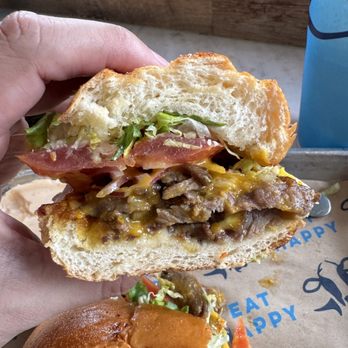 Mendocino Farms - Side view Peruvian Steak Sandwich - Salad Near Me - Sherman Oaks, California Mendocino Farms - Side view Peruvian Steak Sandwich - Salad Near Me - Sherman Oaks, California