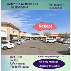 Rain Spa - Massage
7215 E 22nd St #141.Tucson, AZ 85710