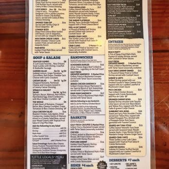 Schooners - Menu - Seafood Near Me - Panama City Beach, Florida Schooners - Menu - Seafood Near Me - Panama City Beach, Florida