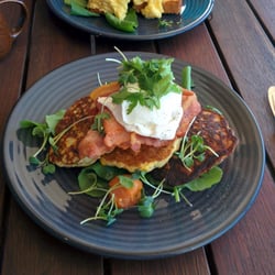 The Beach House - Corn zucchini fritters