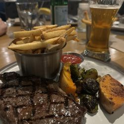 New York strip steak.  No complaints.