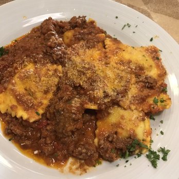 Frugatti's - Spicy Italian Sausage Ravioli with Bolognese Sauce - Italian Near Me - Bakersfield, California