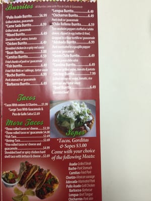 Menu photo 4 Los Cuates Raleigh, NC