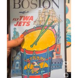 Lentz & Company - A print of an old twa a add to Boston
