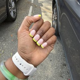 Fill , gel polish , French tip & cut down $65