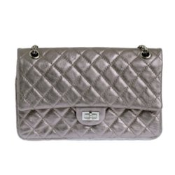 Chanel Silver Reissue 226 Double Flap Bag