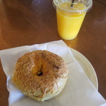 Campus Coffee Bean - Asiago bagel with butter - Coffee & Tea Near Me - Flagstaff, Arizona