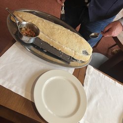 Bar Rialto - Branzino crusted in salt crust prepared table side.