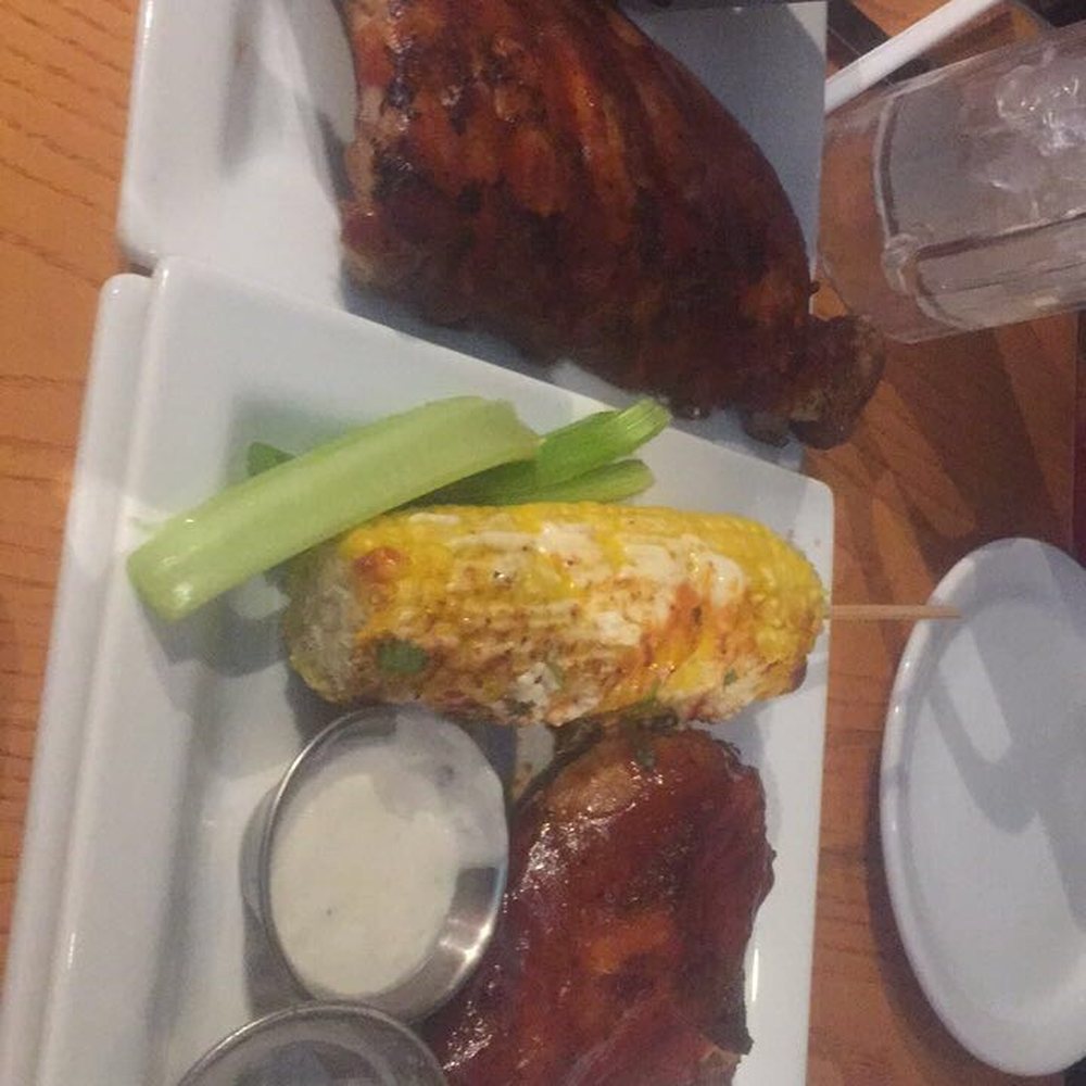 Chili's - Rack of ribs, corn on the cob and a chicken breast. That is blue cheese! I love blue cheese! - Bars Near Me - E Brunswick, New Jersey