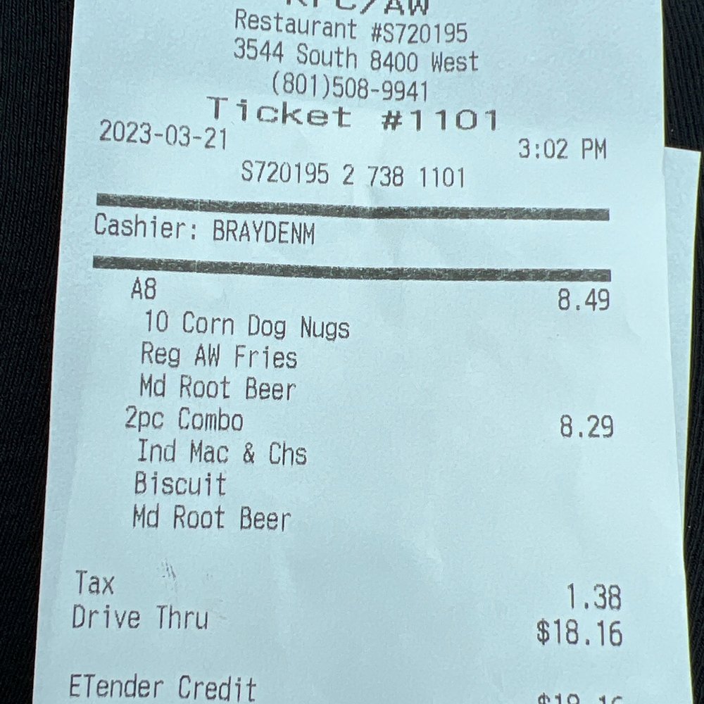 The ticket and cashier