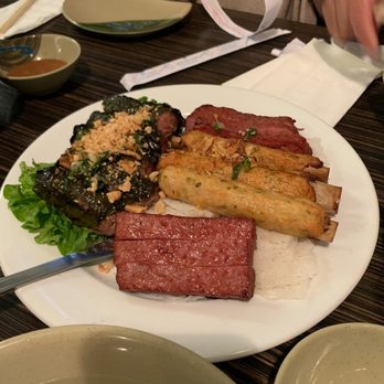 Saigon Block - 66. SAIGON 3 V (Trio Delights: shrimp ball, meat ball, ground beef wrapped in Hawaiian leaf) - Vietnamese Near Me - Richardson, Texas Saigon Block - 66. SAIGON 3 V (Trio Delights: shrimp ball, meat ball, ground beef wrapped in Hawaiian leaf) - Vietnamese Near Me - Richardson, Texas