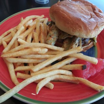 Oso Grill - This is the 2 time state fair champion: New Mexico's choice green chile cheeseburger $12. Lots of flavor, excellent crispy fries. - New American Near Me - Capitan, New Mexico Oso Grill - This is the 2 time state fair champion: New Mexico's choice green chile cheeseburger $12. Lots of flavor, excellent crispy fries. - New American Near Me - Capitan, New Mexico