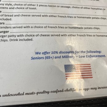 The New York Diner - 10% discounts for seniors (65+), military, & law enforcement - Diners Near Me - Valrico, Florida The New York Diner - 10% discounts for seniors (65+), military, & law enforcement - Diners Near Me - Valrico, Florida