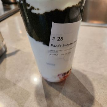 DIY Tea Lab - Fremont - Panda Sesame Fresh Tea - Bubble Tea Near Me - Seattle, Washington
