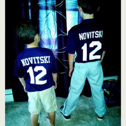 Novitski Landscapes - Dylan and Damian our sons. Damian was cheering his brother on during tournament baseball.